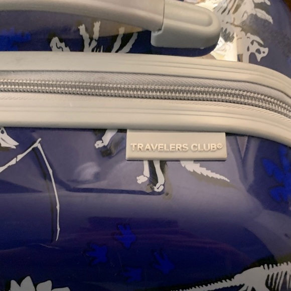 Blue Dinosaur Print Suitcase travelers choice carry on - Picture 4 of 9